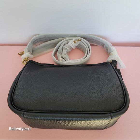 COACH Cary Soft Pebbled Leather with Convertible Straps Crossbody- Black color - Picture 5 of 16